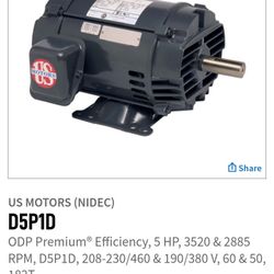 5 Hp Motor 3 Phase 