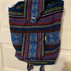 Embroidered Beach Flip Travel Backpack