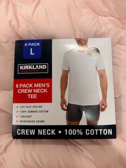 Kirkland Signature Men's Crew Neck Tee 6-Pack Large