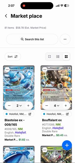 Pokemon EX cards ( 81 cards)
