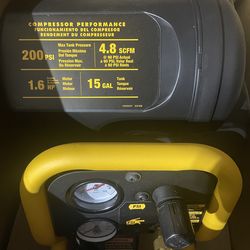 DeWalt heavy duty 200 psi 15 gallon air compressor