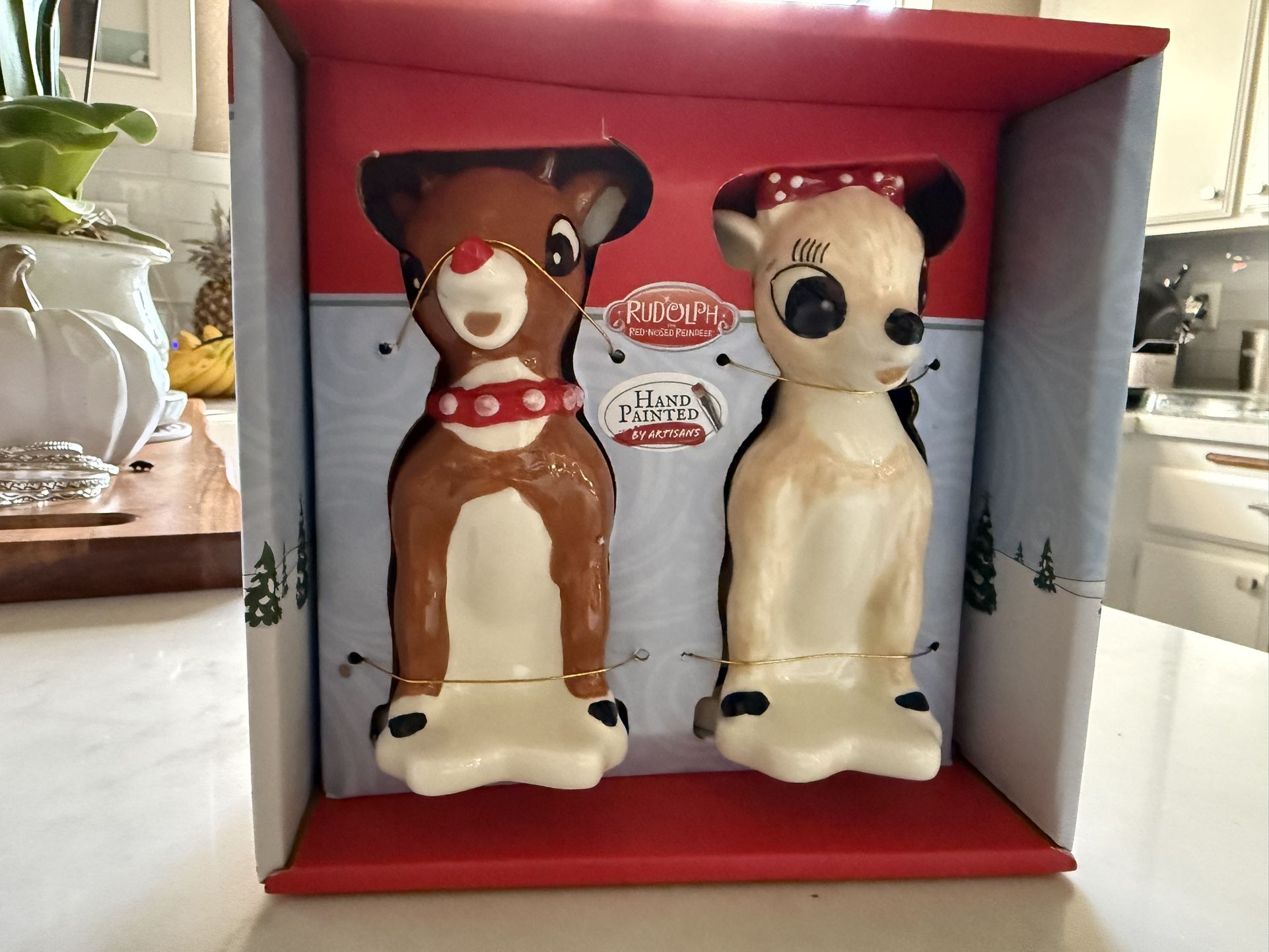 Rudolph The Red Bose Reindeer Salt And Pepper Shakers