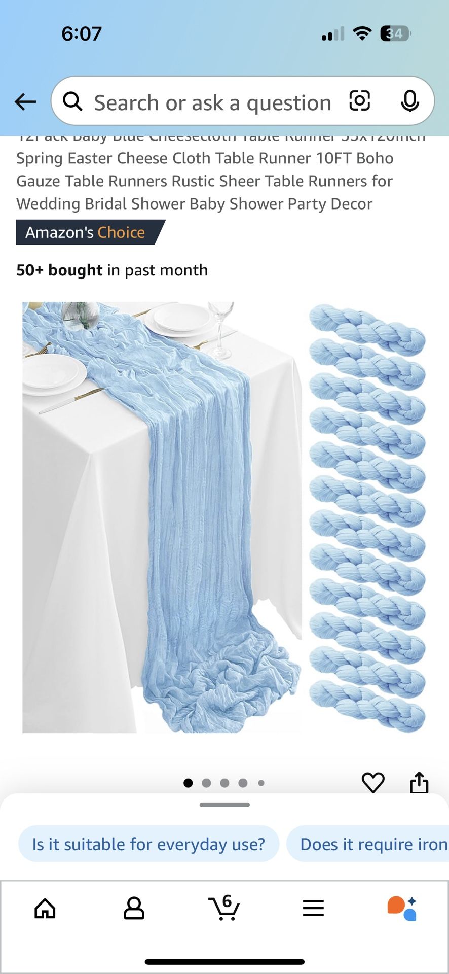 Blue Tablecloth Runners
