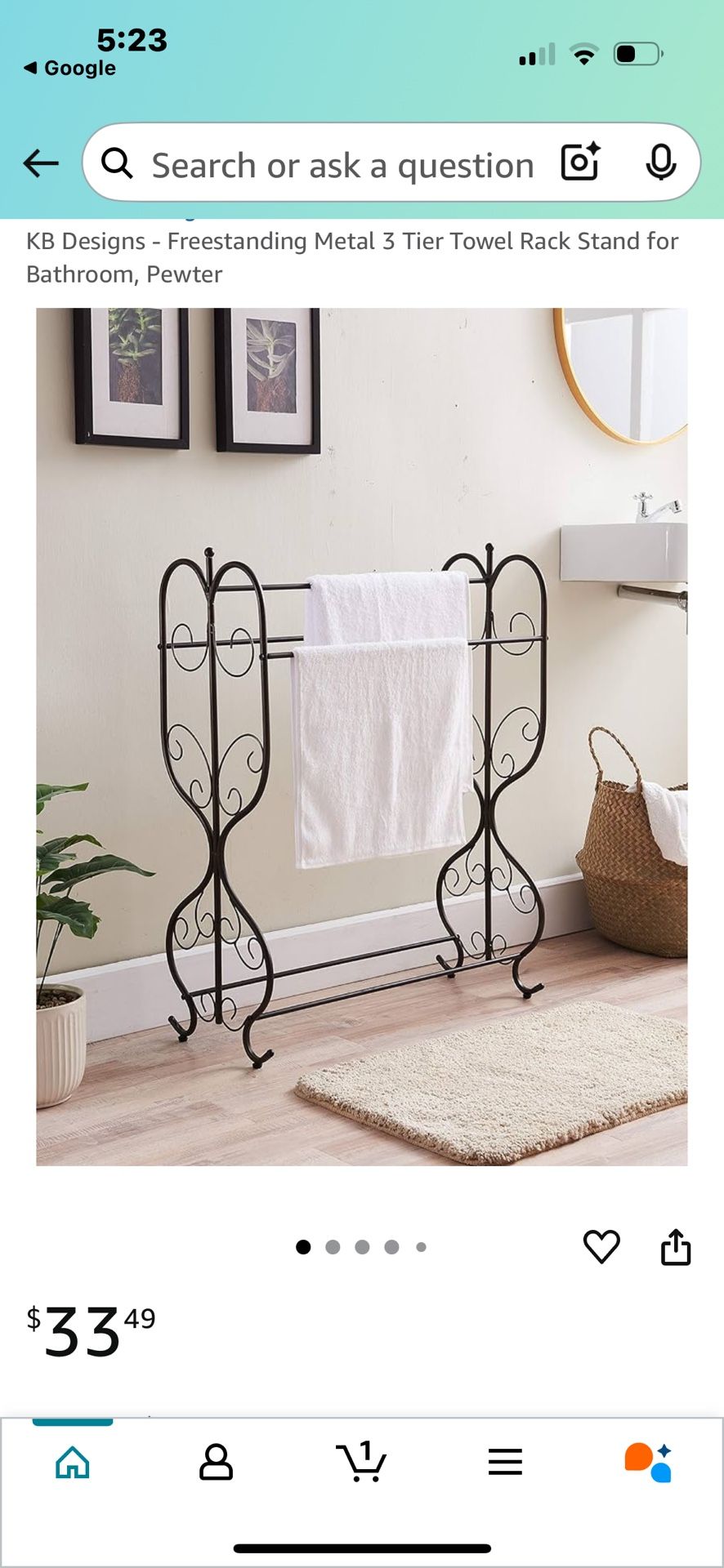 Metal Scroll Quilt Rack