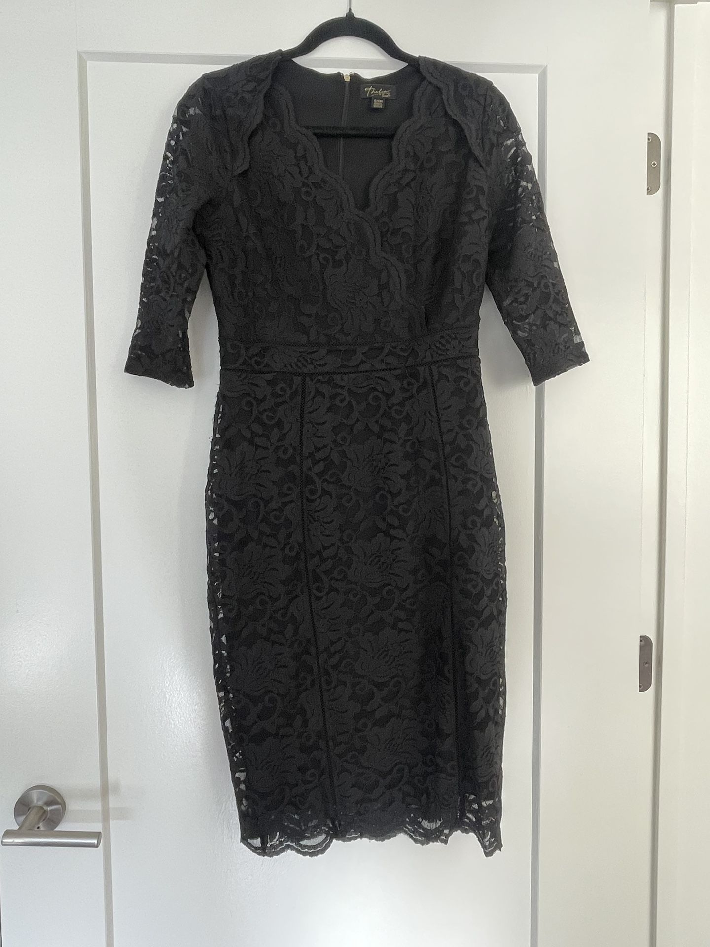 Thalia Sodi Elegant Black Lace Long Sleeve Dress
