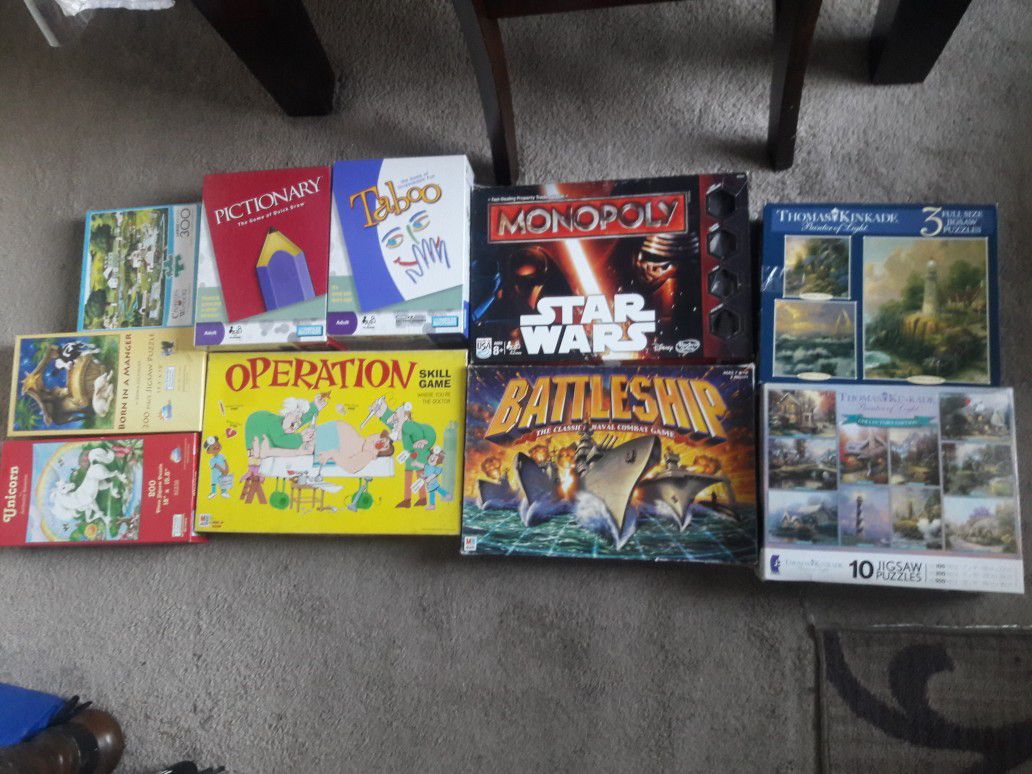 Family Board games and puzzles (all are complete) price is for all