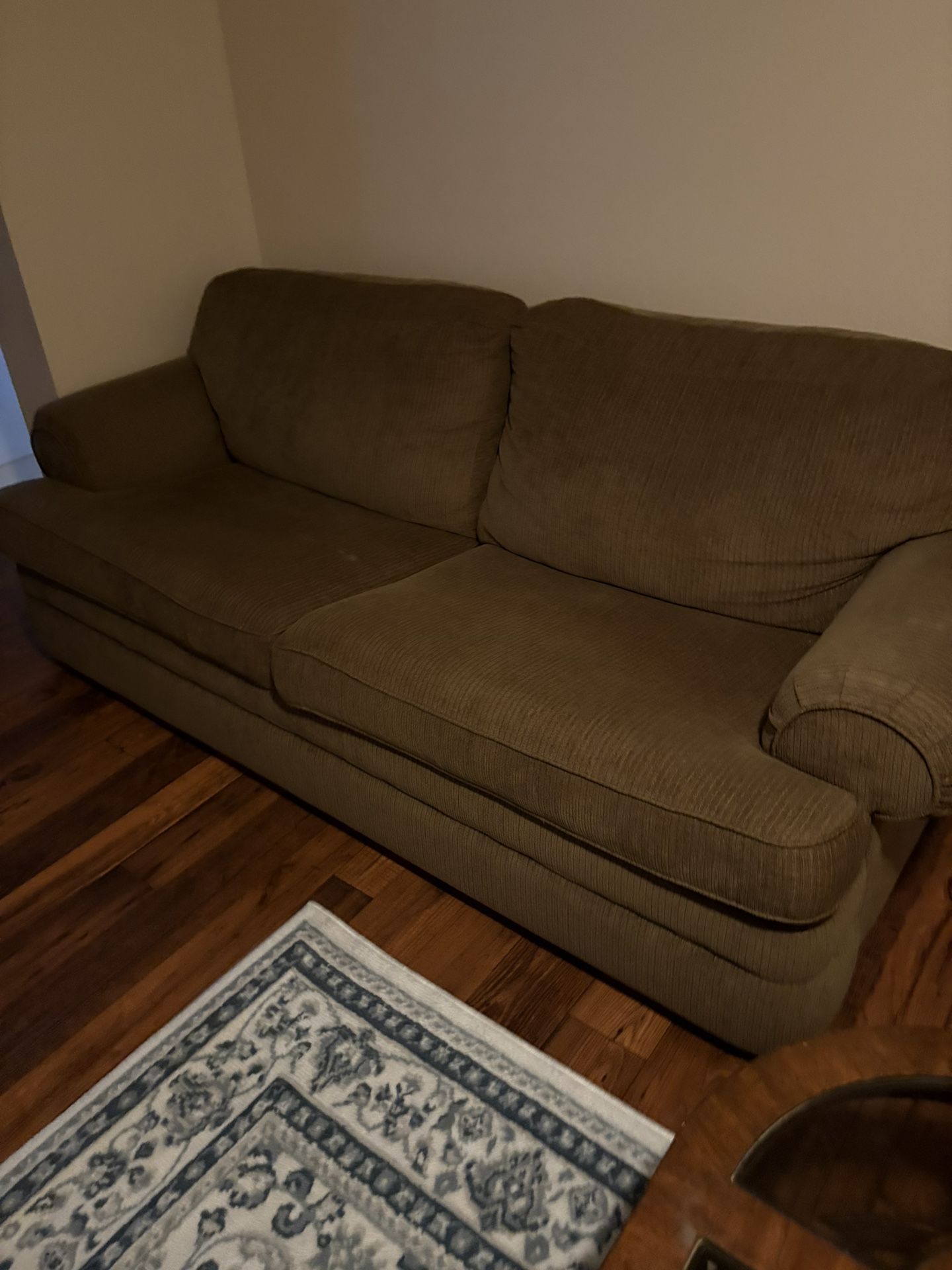 Brown pullout couch
