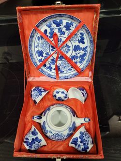 Blue And White Porcelain Tea Set
