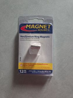 12-pack of Magnet Source Neodymium Ring Magnets