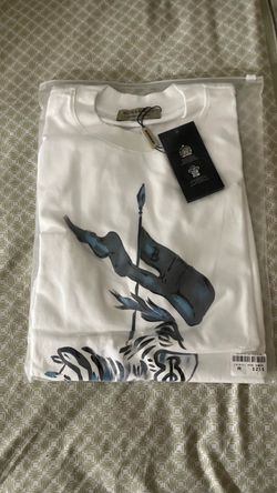 Burberry White Graphic T-Shirt Size M