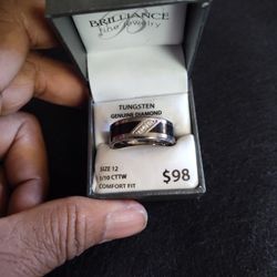 TUNGSTEN Genuine Diamonds Men's Ring