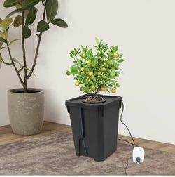 7.13 Gallon DWC Hydroponic System, Hydroponic Bucket Set 1 Bucket with Top Drip Kit, Deep Water Culture Recirculating Drip Garden System with Air Pump