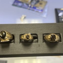 4 Men’s Gold Rings 