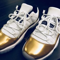 BRAND NEW Jordan 11 low retro GOLD size 4.5Y , women size 6, closing ceremony Olympic gold