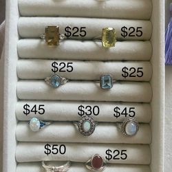 Silver 925 Rings Sizes 6 And 7