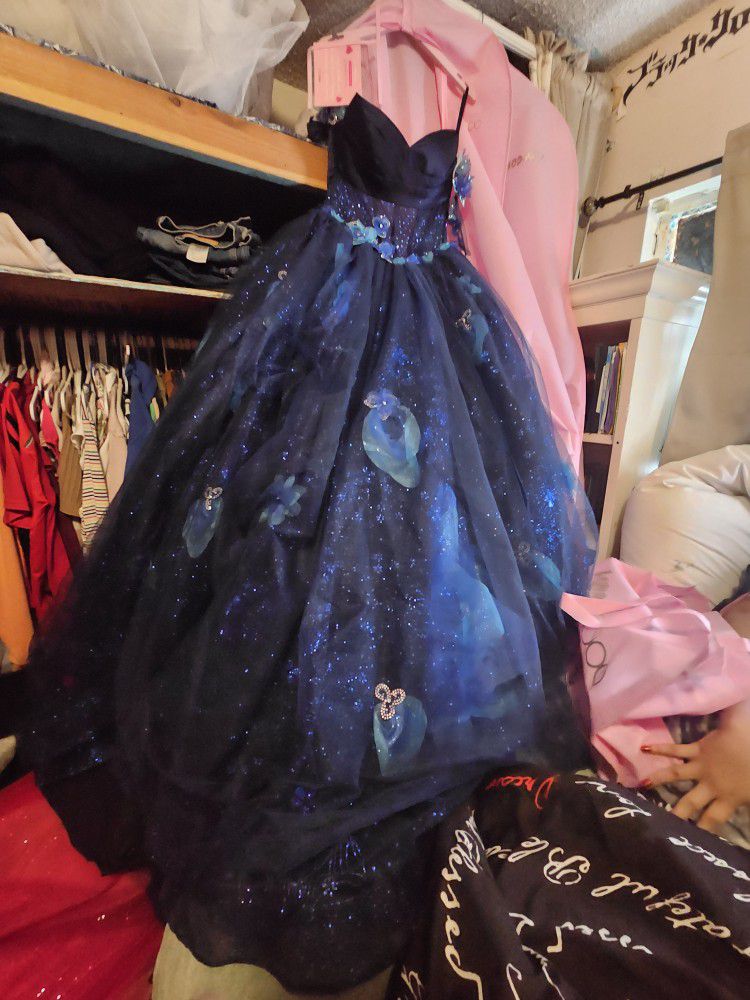 Blue Quinceñera Dress
