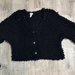 West Of Melrose Fuzzy Knit Button Front Cardigan