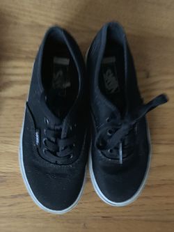 Girls Black Vans size 12.5 like New