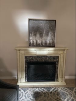 Electric fireplace with remote
