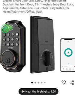 Smart Door Lock Black