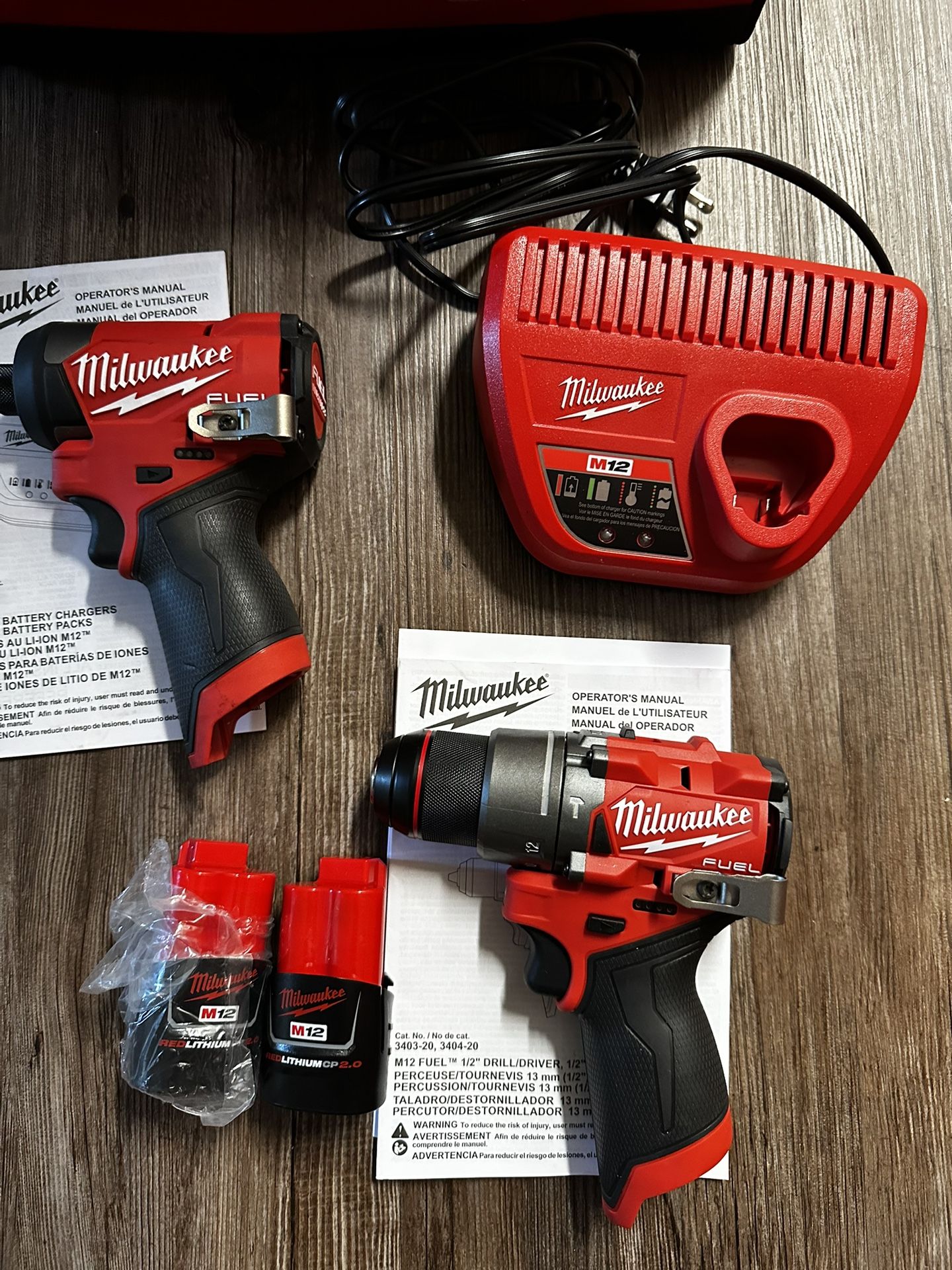 Milwaukee M12 FUEL 12-Volt Lithium-Ion Brushless Cordless Hammer Drill and Impact Driver Combo Kit w/2 Batteries and Bag (2-Tool