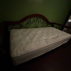 Twin mattress and bed frame