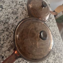 Amber Glass Sauce Pans