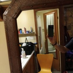 Nice octagon industrial style mirror