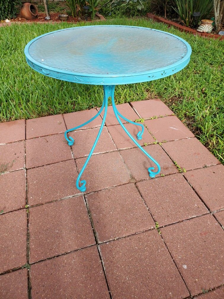 Small Metal Bistro Table 