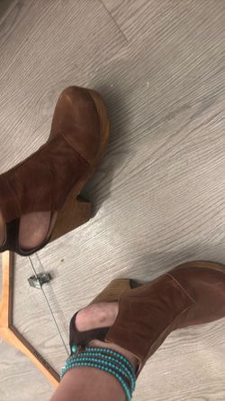 Brown FREE people clogs