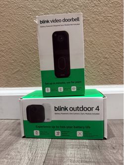 Blink Video Doorbell Plus Outdoor 4 Wireless Camera & Sync Module Core - NEW!