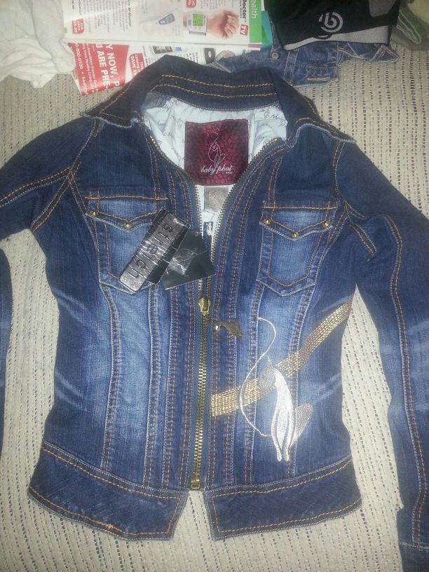 NEW Baby Phat stretch Jean jacket size S
