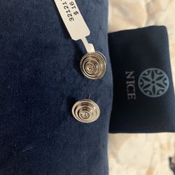 Nice And Bella Rhodium Earrings 