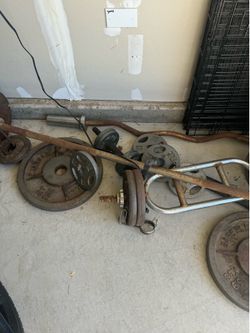 Used weights both standard and 1”