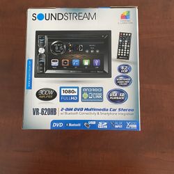 Soundstream Double Din Bluetooth USB AUX Radio . 