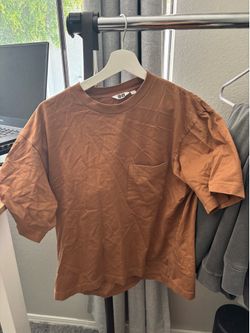 Brown Uniqlo oversized shirt