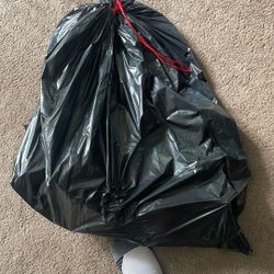 Garbage Bag Full Of Cards. Pokémon Basketball Baseball And Football