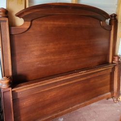 3-Piece QUEEN/FULL SIZE BED-CHERRY-AS IS