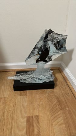 Orca Whale Acrylic Sculpture “Calm Waters”