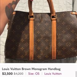 Louis Vuitton Brown Monogram Handbag