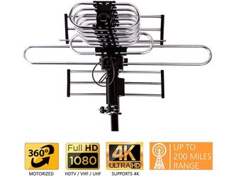 Five Star HDTV Antenna - Free Local HD Channels, 360 Degrees Rotation (Kit Included)