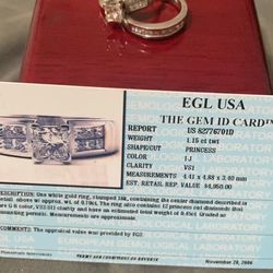 18k White Gold Wedding Ring Set 