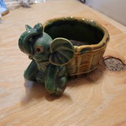 Fantastic Small Elephant Themed Ceramic Planter