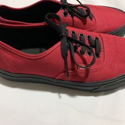 Woman’s Size 8.5 / Men’s Size 7 Red Vans Sneakers 
