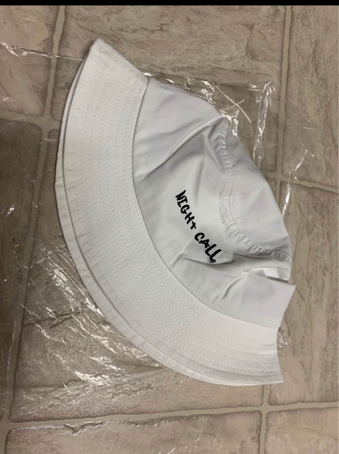 Bucket Hat 100% Cotton Hat Packable Summer ( White )