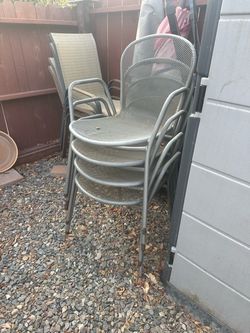 Outdoor metal chairs