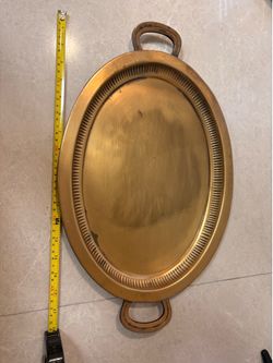 Vintage Metal tray with handles