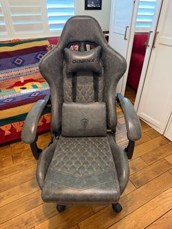 Dowinx Gaming Chair Gray Leather