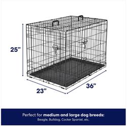 Frisco Double Door Wired Dog Crate