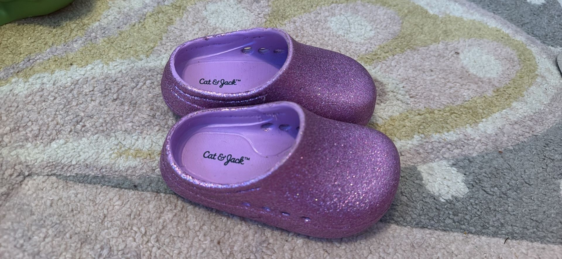 Toddler Girl Glitter Slip On Shoes Size 5